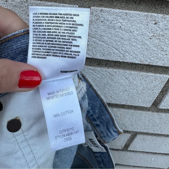 Agolde Criss Cross Denim Jean Short Symbol - Picture 11 of 11